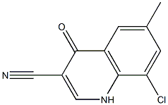 8-chloro-6-methyl-4-oxo-1,4-dihydroquinoline-3-carbonitrile Struktur