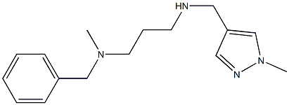 benzyl(methyl)(3-{[(1-methyl-1H-pyrazol-4-yl)methyl]amino}propyl)amine Struktur