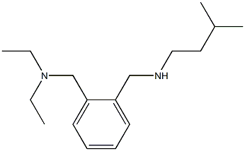 diethyl[(2-{[(3-methylbutyl)amino]methyl}phenyl)methyl]amine Struktur