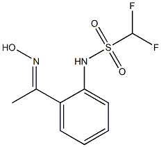 difluoro-N-{2-[1-(hydroxyimino)ethyl]phenyl}methanesulfonamide Struktur