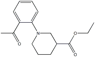 ethyl 1-(2-acetylphenyl)piperidine-3-carboxylate Struktur