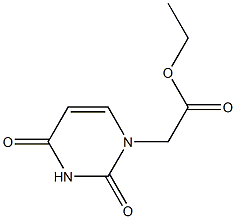 ethyl 2-(2,4-dioxo-1,2,3,4-tetrahydropyrimidin-1-yl)acetate Struktur