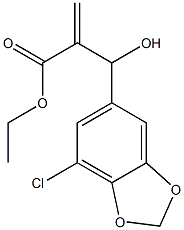 ethyl 2-[(7-chloro-2H-1,3-benzodioxol-5-yl)(hydroxy)methyl]prop-2-enoate Struktur