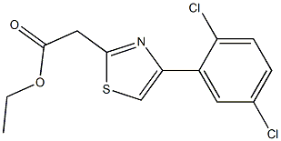 ethyl 2-[4-(2,5-dichlorophenyl)-1,3-thiazol-2-yl]acetate Struktur