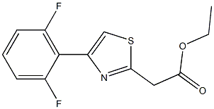 ethyl 2-[4-(2,6-difluorophenyl)-1,3-thiazol-2-yl]acetate Struktur