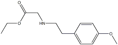 ethyl 2-{[2-(4-methoxyphenyl)ethyl]amino}acetate Struktur