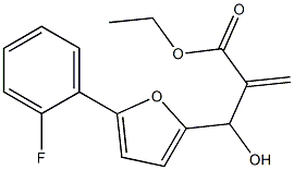 ethyl 2-{[5-(2-fluorophenyl)furan-2-yl](hydroxy)methyl}prop-2-enoate Struktur