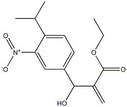 ethyl 2-{hydroxy[3-nitro-4-(propan-2-yl)phenyl]methyl}prop-2-enoate Struktur