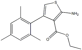 ethyl 2-amino-4-(2,4,6-trimethylphenyl)thiophene-3-carboxylate Struktur