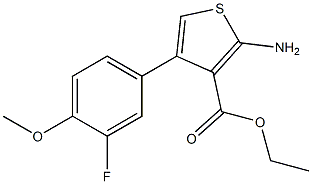 ethyl 2-amino-4-(3-fluoro-4-methoxyphenyl)thiophene-3-carboxylate Struktur