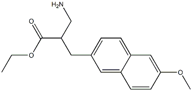 ethyl 3-amino-2-[(6-methoxynaphthalen-2-yl)methyl]propanoate Struktur