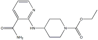 ethyl 4-[(3-carbamoylpyridin-2-yl)amino]piperidine-1-carboxylate Struktur