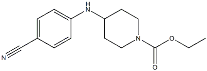 ethyl 4-[(4-cyanophenyl)amino]piperidine-1-carboxylate Struktur