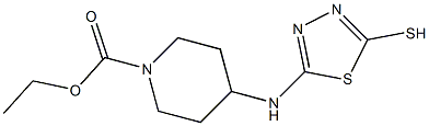 ethyl 4-[(5-sulfanyl-1,3,4-thiadiazol-2-yl)amino]piperidine-1-carboxylate Struktur