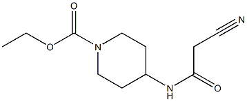 ethyl 4-[(cyanoacetyl)amino]piperidine-1-carboxylate Struktur