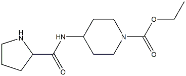 ethyl 4-[(pyrrolidin-2-ylcarbonyl)amino]piperidine-1-carboxylate Struktur