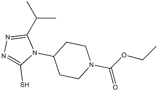 ethyl 4-[3-(propan-2-yl)-5-sulfanyl-4H-1,2,4-triazol-4-yl]piperidine-1-carboxylate Struktur