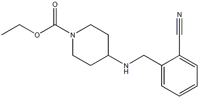 ethyl 4-{[(2-cyanophenyl)methyl]amino}piperidine-1-carboxylate Struktur