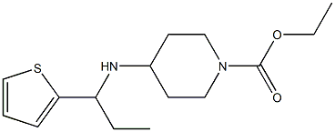 ethyl 4-{[1-(thiophen-2-yl)propyl]amino}piperidine-1-carboxylate Struktur