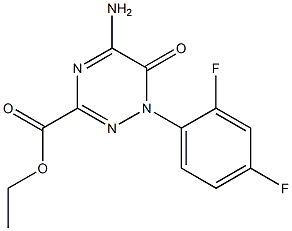 ethyl 5-amino-1-(2,4-difluorophenyl)-6-oxo-1,6-dihydro-1,2,4-triazine-3-carboxylate Struktur