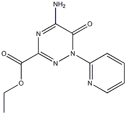 ethyl 5-amino-6-oxo-1-pyridin-2-yl-1,6-dihydro-1,2,4-triazine-3-carboxylate Struktur