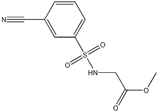 methyl {[(3-cyanophenyl)sulfonyl]amino}acetate Struktur