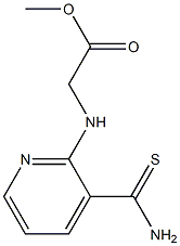 methyl {[3-(aminocarbonothioyl)pyridin-2-yl]amino}acetate Struktur