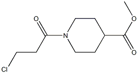 methyl 1-(3-chloropropanoyl)piperidine-4-carboxylate Struktur