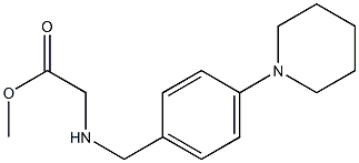 methyl 2-({[4-(piperidin-1-yl)phenyl]methyl}amino)acetate Struktur