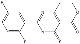 methyl 2-(2,5-difluorophenyl)-4-methyl-6-thioxo-1,6-dihydropyrimidine-5-carboxylate Struktur