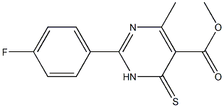 methyl 2-(4-fluorophenyl)-4-methyl-6-thioxo-1,6-dihydropyrimidine-5-carboxylate Structure