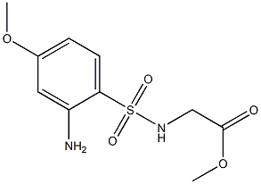 methyl 2-[(2-amino-4-methoxybenzene)sulfonamido]acetate Struktur