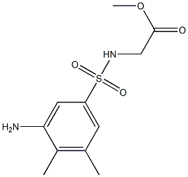 methyl 2-[(3-amino-4,5-dimethylbenzene)sulfonamido]acetate Struktur