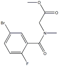 methyl 2-[(5-bromo-2-fluorophenyl)-N-methylformamido]acetate Struktur