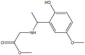 methyl 2-{[1-(2-hydroxy-5-methoxyphenyl)ethyl]amino}acetate Struktur