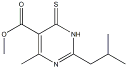 methyl 2-isobutyl-4-methyl-6-thioxo-1,6-dihydropyrimidine-5-carboxylate Struktur