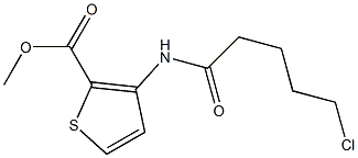 methyl 3-(5-chloropentanamido)thiophene-2-carboxylate Struktur