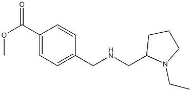 methyl 4-({[(1-ethylpyrrolidin-2-yl)methyl]amino}methyl)benzoate Struktur