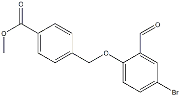 methyl 4-(4-bromo-2-formylphenoxymethyl)benzoate Struktur