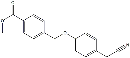 methyl 4-[4-(cyanomethyl)phenoxymethyl]benzoate Struktur