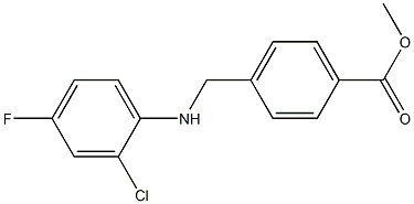 methyl 4-{[(2-chloro-4-fluorophenyl)amino]methyl}benzoate Struktur