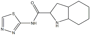 N-(1,3,4-thiadiazol-2-yl)-octahydro-1H-indole-2-carboxamide Struktur