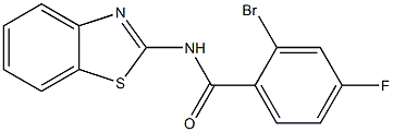 N-(1,3-benzothiazol-2-yl)-2-bromo-4-fluorobenzamide Struktur