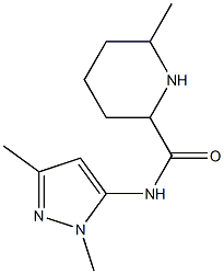 N-(1,3-dimethyl-1H-pyrazol-5-yl)-6-methylpiperidine-2-carboxamide Struktur