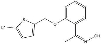 N-(1-{2-[(5-bromothiophen-2-yl)methoxy]phenyl}ethylidene)hydroxylamine Struktur