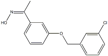 N-(1-{3-[(3-chlorophenyl)methoxy]phenyl}ethylidene)hydroxylamine Struktur