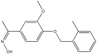 N-(1-{3-methoxy-4-[(2-methylphenyl)methoxy]phenyl}ethylidene)hydroxylamine Struktur