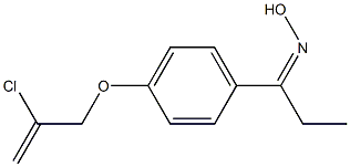 N-(1-{4-[(2-chloroprop-2-en-1-yl)oxy]phenyl}propylidene)hydroxylamine Struktur