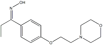 N-(1-{4-[2-(morpholin-4-yl)ethoxy]phenyl}propylidene)hydroxylamine Struktur