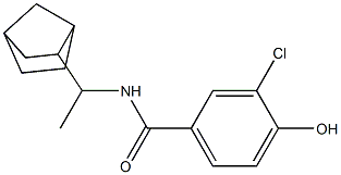 N-(1-{bicyclo[2.2.1]heptan-2-yl}ethyl)-3-chloro-4-hydroxybenzamide Struktur